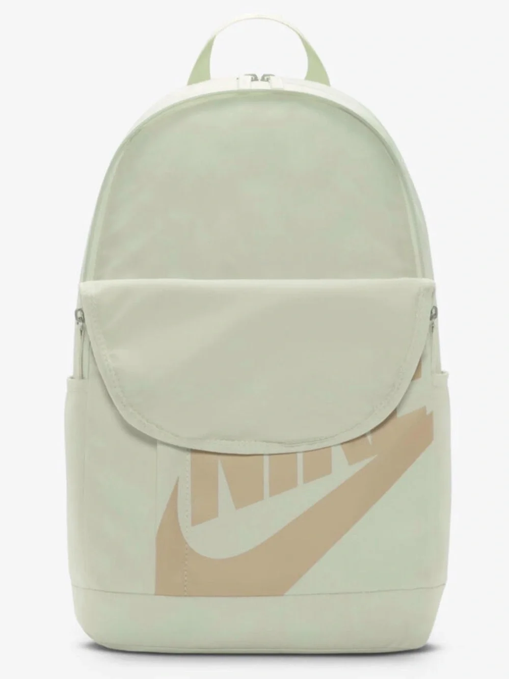 Nike Men's Pale Green Backpack with Beige Logo